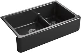 6 or 12 month special financing available. Kohler Whitehaven Farmhouse Smart Divide Self Trimming Undermount Apron Front Double Bowl Kitchen Sink With Tall Apron 35 1 2 Inch X 21 9 16 Inch Black K 6427 7 Amazon Com