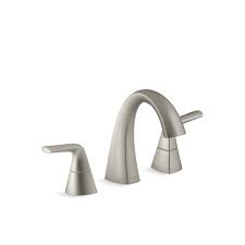 Kohler Elmbrook 8 In Widespread 2 Handle Bathroom Faucet In Brushed Nickel R21996 4d Bn The Ho Bathroom Faucets Brushed Nickel Bathroom Faucets Sink Faucets