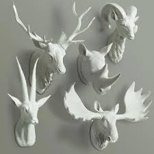 Animal Head Bust Wall Decor Deer Buck Rhino Antelope Bust Moose Animal Head Decor Animal Decor Animal Heads