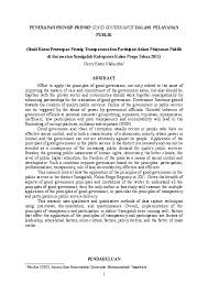 Maybe you would like to learn more about one of these? Doc Penerapan Prinsip Good Governance Dalam Pelayanan Publik Gerry Katon Mahendra Academia Edu