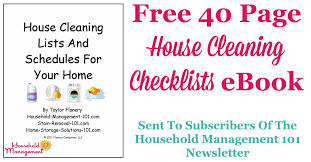 Free House Cleaning Checklist Ebook To Help You Keep Your