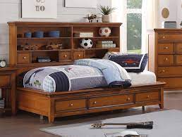 Hunting for the perfect twin bed with storage. Lacene Kids Traditional Boy S Youth Full Daybed W Storage In Cherry Oak Finish