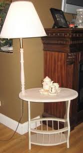 Refinished Side Table With Attached Lamp And Magazine Rack Needs New Shade 45 So Shabby Chic Furniture Diy Chic Living Room Furniture Side Table Wood