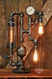 steampunk industrial lamp gear and steam gauge 842 steampunk table lamp steampunk lighting steampunk lamp