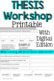 Fully Editable Version Included Students Learn To Identify The Elements Of A Thesis Sta Writing A Thesis Statement Thesis Statement Thesis Statement Worksheet