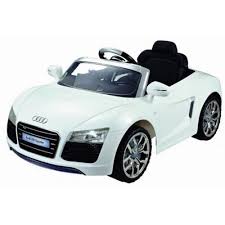 Ride On Car Toy For Kid Powered Wheels R C Licensed 12v Audi R8 Spyder White New Battery Powered Car Toy Car Car