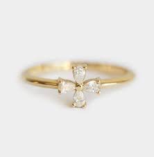 diamant ring blumenring diamant klee rng goldenes kleeblatt rings fine rings diamond solitaire