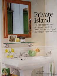 glass shelf above bathroom sink