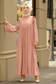 New Kenza New Kenza Buzgulu Salas Pudra Tesettur Elbise 3161pd Islami Giyim Giyim Buzgulu Elbiseler