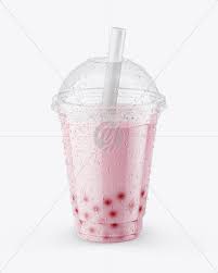Download Milk Bubble Tea Cup Mockup In Cup Bowl Mockups On Yellow Images Object Mockups PSD Mockup Templates