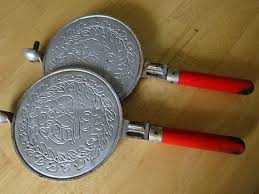 They are beautifully coned shaped thin buttery cookies with delicate detail from the iron they. Vintage Scandinavian Krumkake Iron Cookie Maker Stove Top Etsy Vintage Hardware Cookie Maker Scandinavian