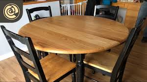round oak table top with osmo polyx oil