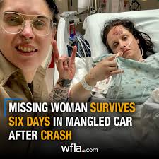 She was giving up hope": A missing woman suffered a harrowing six days  pinned in her car after crashing