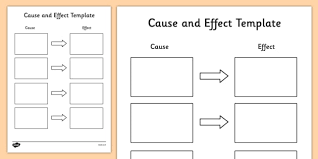 Cause And Effect Template Cause And Effect Cause And