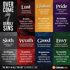 Infographic How To Overcome The 7 Deadly Sins Catholic Link Bible Facts Bible Knowledge Catholic