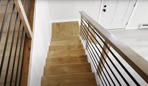 A stair railing design for winder stairs might yield a softer and more elegant transition than one on straight stairs whenever there is a height disparity between rooms. Modern Farmhouse Diy Staircase Railing Ana White