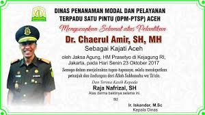 Selamat atas jabatan baru bapak / ibu. Ucapan Selamat Dari Dinas Penanaman Modal Dan Pelayanan Terpadu Satu Pintu Aceh Untuk Kajati Aceh Serambi Indonesia