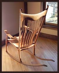 Sculpted Rocking Chair From The Workshop Of Josh Hicks Inspired By The Late Sam Maloof Www Hickswoodwo Rocking Chair Rocking Chair Plans Walnut Rocking Chair