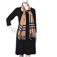 Discover the complete collection online at burberry.com. Burberry Cashmere Giant Check Fringe Scarf Camel 468671 Fashionphile