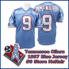 You'll never believe how players used to dress. Tennessee Oilers 1997 Nfl Light Blue Jersey 9 Steve Mcnair