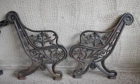 Easy diy project for outdoor furniture. A Pair Of Victorian Cast Iron Bench Ends Probably By Illingworth Ingham 34 1 2 High