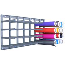 Powder coated silver vein black finish. Vinyl Roll Wall Mount Storage Rack 20 Rolls Racks Displays Office Products