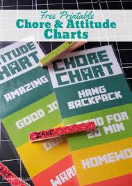 printable chore attitude charts pepper scraps