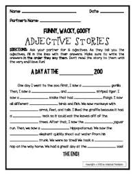 Adjectives Stories Freebie Teaching Adjectives Adjectives Lesson Adjectives Activities
