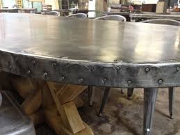 Pin By Jane Wiley On Nesting Instincts Zinc Table Dining Table Metal Table Top