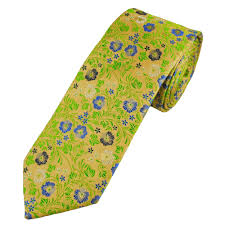 Feminine dresses in unique prints and at affordable prices is what makes love so special. Tresanti Reale Gold Lime Green Blue Floral Pattern Men S Silk Designer Tie From Ties Planet Uk