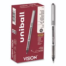 uni-ball ONYX Stick Roller Ball Pen, Fine 0.7mm, Black Ink, Black Matte  Barrel, Dozen - BuyDirect