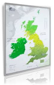 Klicken sie auf die karte, um die höhe anzuzeigen. Design Karte Great Britain Grun Gelb Blau Gunstig Bei Geosmile De