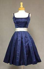 Saks Fifth Avenue Navy Taffeta Cocktail Dress 1960 S Gorgeous Http Www Vintageous Com Dressy1 Ht Vintage Formal Wear Blue Cocktail Dress Vintage Dresses
