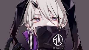 Her hair is gray not black. Hd Wallpaper Anime Original Boy Grey Hair Purple Eyes Wallpaper Flare