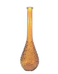 Italian Empoli Amber Bubble Glass