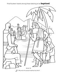 A perfect set of coloring pages for church and home! Alma Baptizes At The Waters Of Mormon