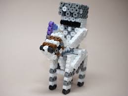 3d perlerbeads アイロンビーズ minecraft マイクラ 骨馬とスケルトン 3dperlerbeadsお手軽頑固な立体アイロンビーズ アイロンビーズ アイロンビーズ マインクラフト クラフトのアイデア