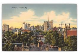 Check out our skyline photos of louisville like this aerial of downtown and the riverfront. Louisville Kentucky Skyline Vintage Grusskarten Echte Postkarten Online Versenden
