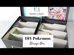 Recreate the pokémon card template using the tools of the image software. How To Create A Diy Pokemon Storage Box