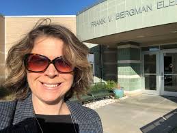 Today brought me to Frank Bergman Elementary, where my niece and nephew  Mary and Drew attend school. While Principal Stephen Koch was tied up with  unexpected student needs, office professional Kathy Dahnke