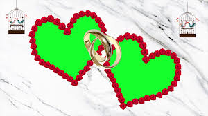 Full wedding photo frame green screen vfx full hd project # 20. Wedding Hearts Frame With Rings Animation Green Screen Effects 4k