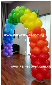 You can experiment with others colors as well. Rainbow Balloon Arch Harvest Well Balloon And Party Supplies