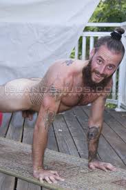 Island Studs Keanu busts a massive load of white cum all over his furry  balls and belly – Dirty Boy Reviews