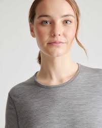 100% Merino Wool All-Season Long Sleeve Base Layer in Heather Grey