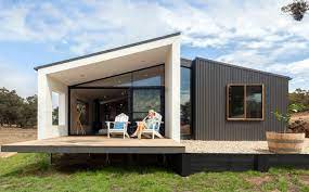 Movable or not, this is a space efficient and stylish beach retreat. 40 Prefabricated Homes Of Every Size And Shape Prefabricated Houses Prefab Homes Minimal House Design