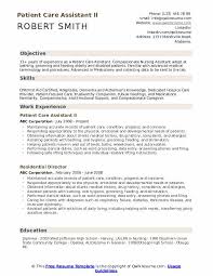 Patient Care Assistant Resume Samples Qwikresume