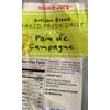 Calories In Artisan Bread Pain De Campagne From Trader Joe S