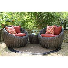 Corona 3 Pc Deep Seating Set With Premium Sunbrella Fabric Conversation Set Patio Outdoor Seating Set Patio Set