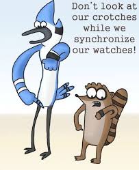 Using The Power In Yo Face Sending You Back To Yo Place Regular Show Regular Show Memes Rigby Regular Show