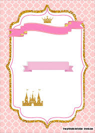 Blank Birthday Invitation Card Template Free Download Free Printable Royal Princess Party Invitation Templates Drevio Princess Party Invitations Princess Birthday Party Invitations Princess Invitations